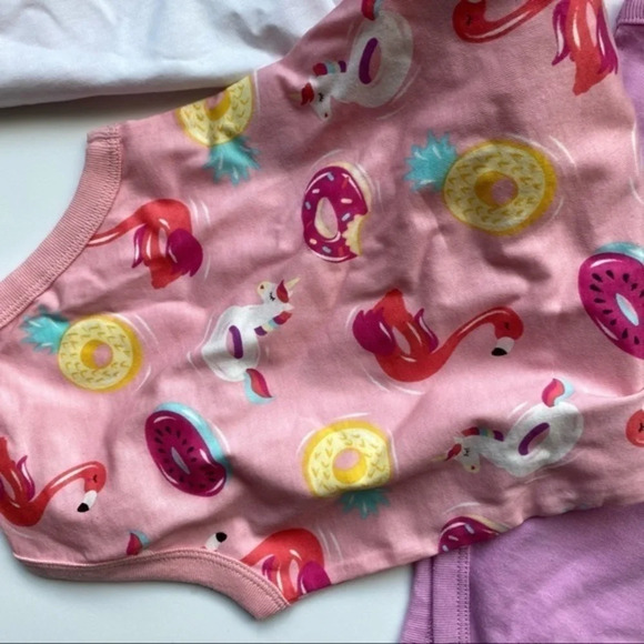 Garanimals • NWT 4 Piece Girl’s Onesie Set Bundle Flamingos Donuts - Picture 4 of 7